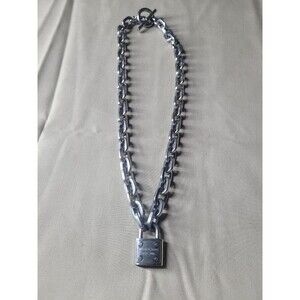 Michael Kors Logo Padlock Chain-Link Necklace – 17"
